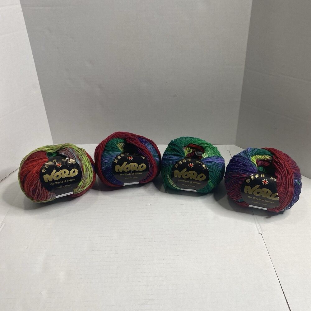 Noro Kureopatora Col. 1019 Lot. C Colorful Yarn Lot Of 4 Made In Japan